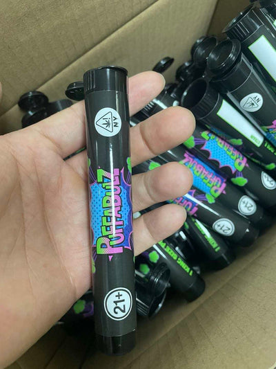 Plastic Pre Roll Tube / Pop Top (with Custom Label)