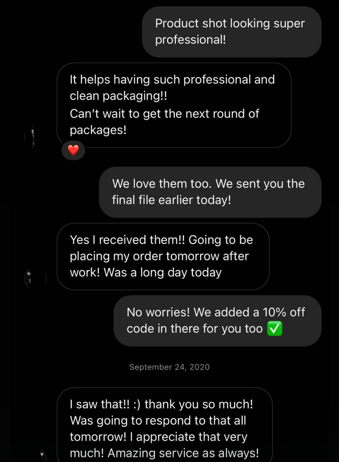 Client testimonial