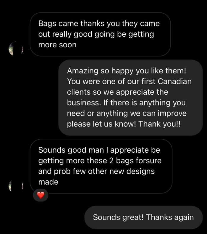 Client testimonial