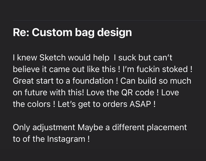 Client testimonial