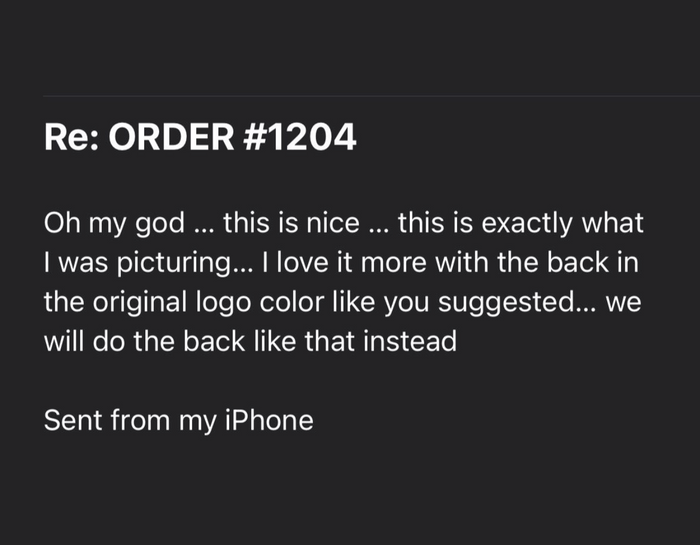 Client testimonial