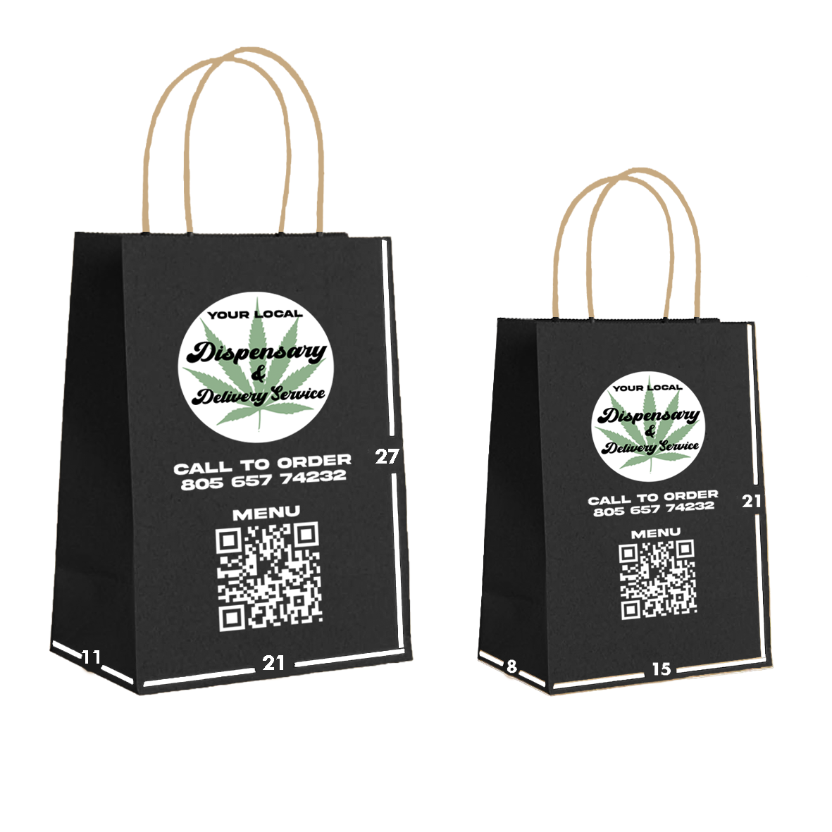 Custom Kraft Bag with Rope Handles